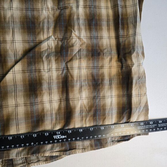 Orvis Trout Bum Shirt Men's Large Brown Plaid Button Down Long Sleeve - Picture 14 of 16